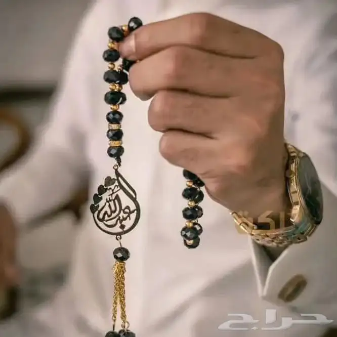 سبحة رجاليه طلاء فضي تصميم الاسم حسب الطلب 1