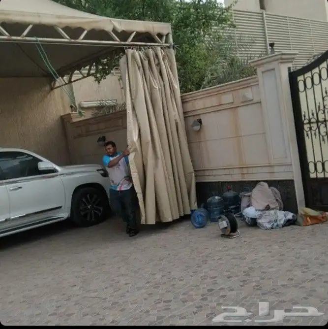 مظلات سواتر الخيزران الباكستاني والقش الافريقي 11