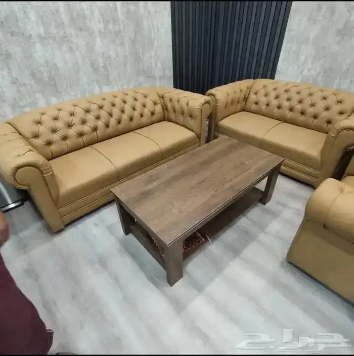 جديد اثاث كنب مكتبي جلد فخم و طقم كنبات وطني تفصيل في ورشة 5