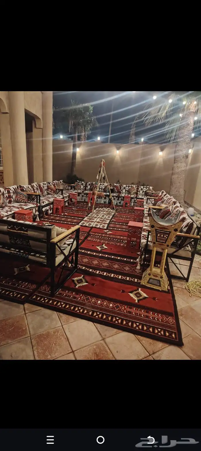 تاجيرجلسات شعبيه تاجير عقود لمبات تاجير كراسي وطاولات الدمام 0