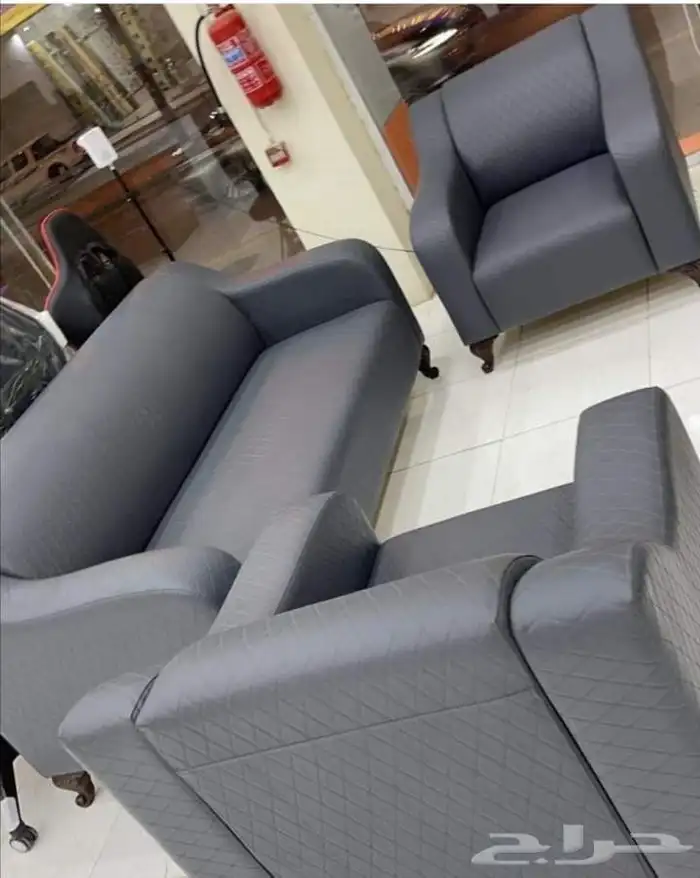 جديد اثاث كنب مكتبي جلد فخم و طقم كنبات وطني تفصيل في ورشة 2