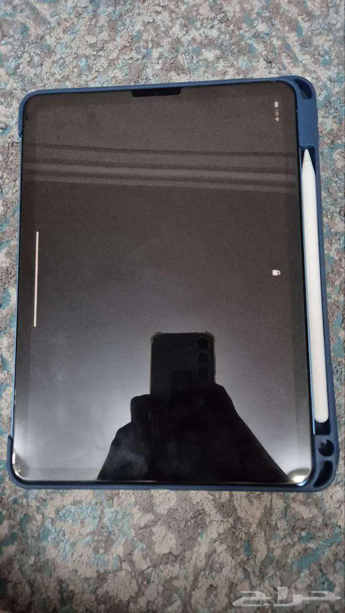 أيباد آير 2022 (الجيل الخامس) ازرق-شبة جديد 256جيجا قلم ابل 6