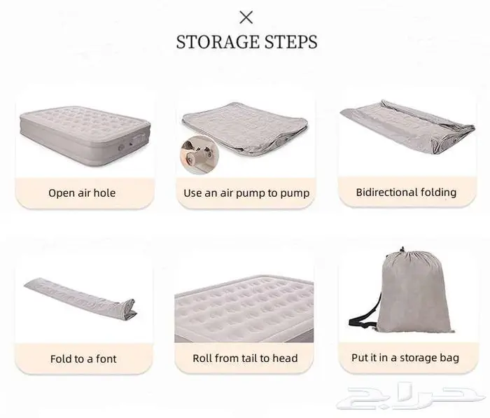 مرتبة قابلة للنفخ محمولة - راحة في أي مكان 3