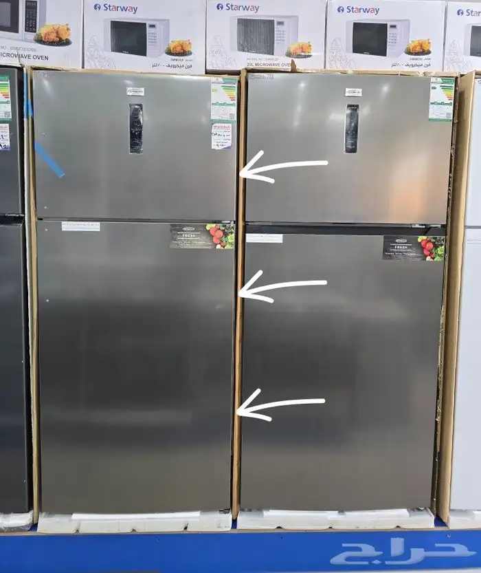 ثلاجة 18.6 قدم انفرتر جنرال كلاس انفرتر جديد ثلاجه بابين 0