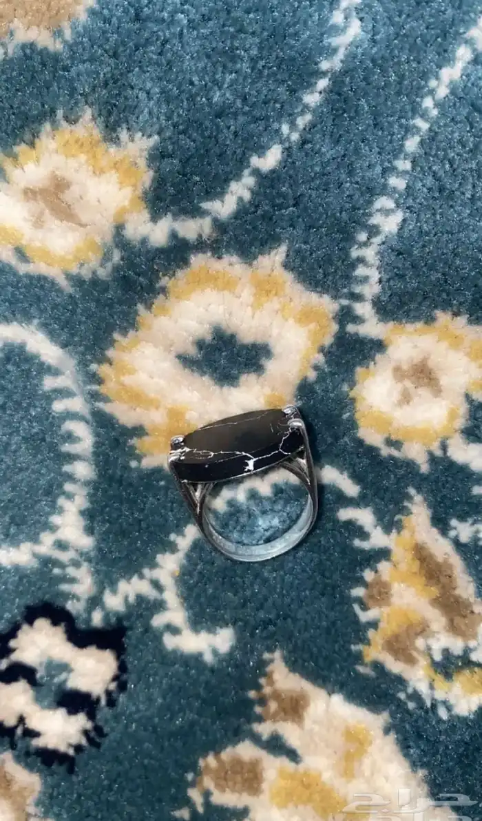 خاتم رجالي فضه مقاس 4 عيار 925 على سوم لا يشكي من شي 0