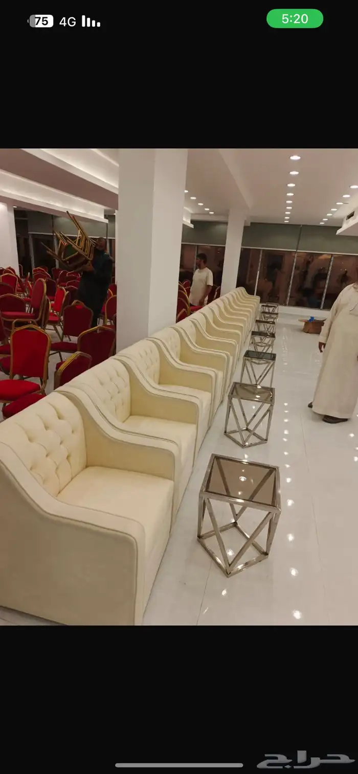 تاجير كراسي طاولات كوش مداخل كنب خيام كراسي معارض بار تيبل 16