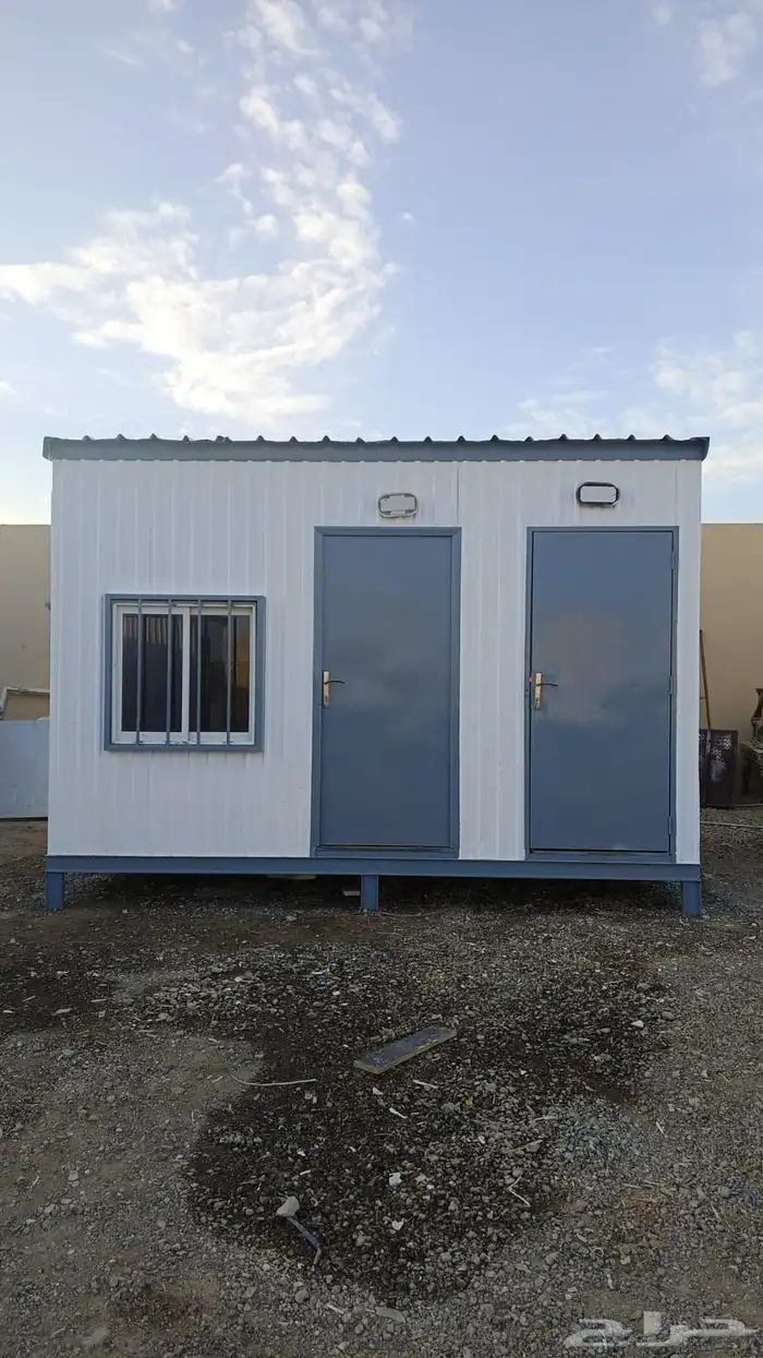 للبيع غرفة بركس متنقلة غرفة حارس مع دورة مياه ومطبخ 3 4 0