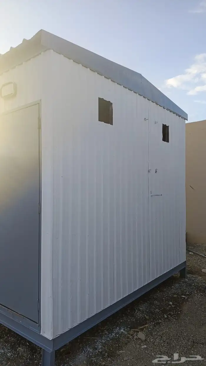 للبيع غرفة بركس متنقلة غرفة حارس مع دورة مياه ومطبخ 3 4 1