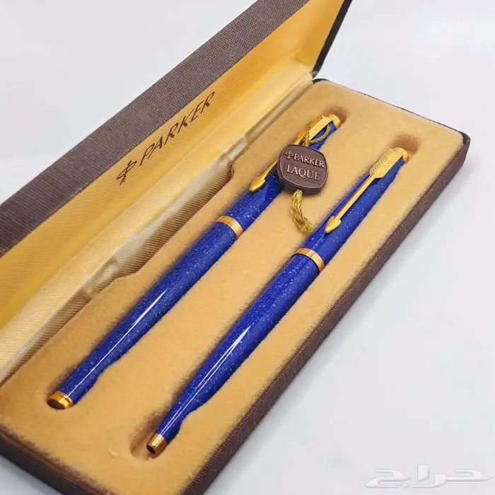 طقم Parker 180 Lapis Blue الأصلي   لون نادر جدا 0