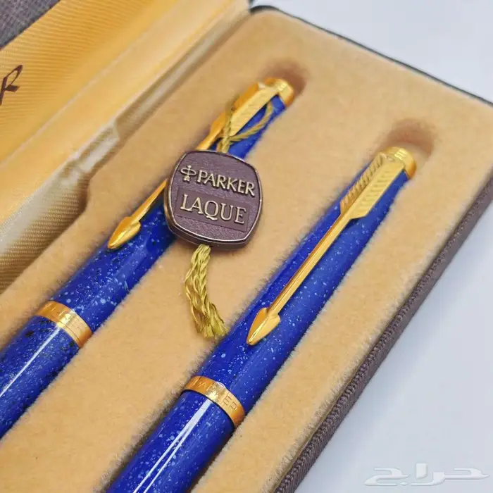 طقم Parker 180 Lapis Blue الأصلي   لون نادر جدا 2