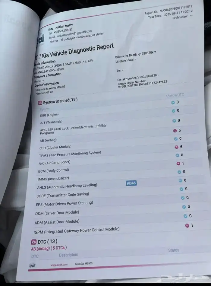 كيا كادنزا 11