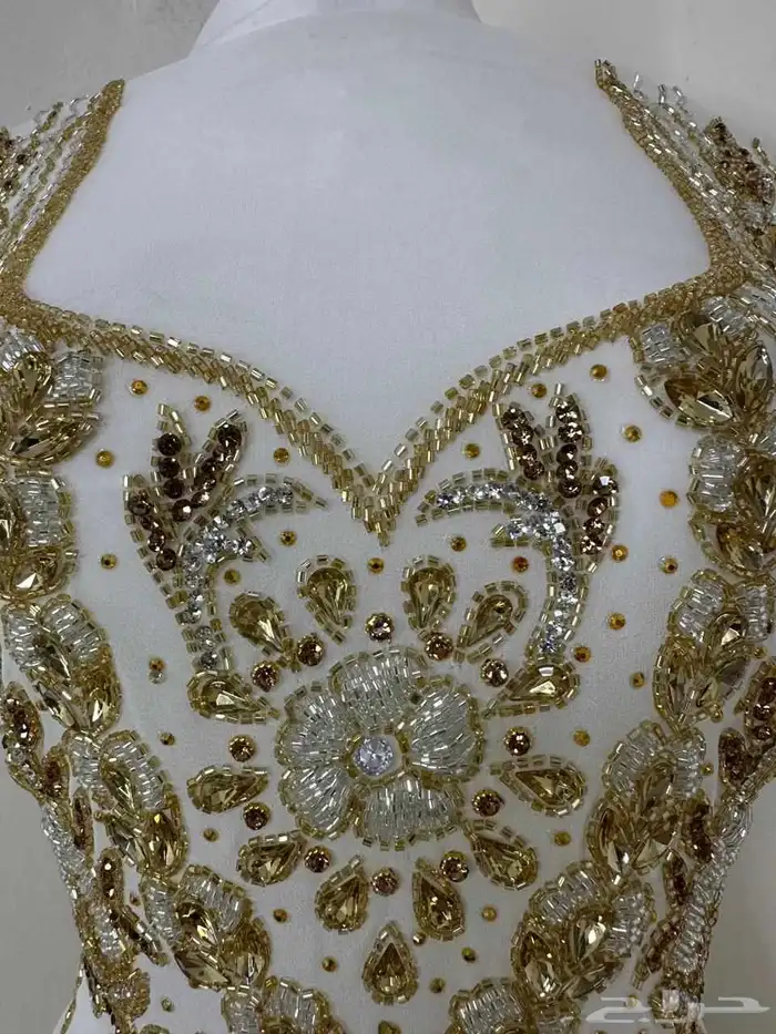 مخاوير. شيفون تطريز هندي شغل يدوي القطعة 3 متر ونصف 9