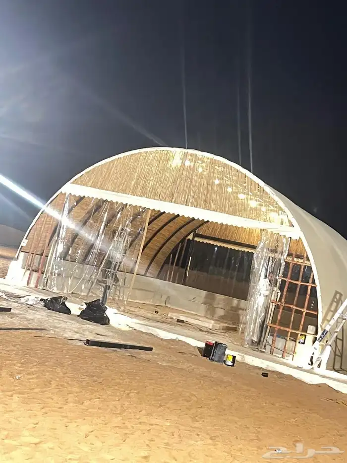 تجهيز مخيمات في مخطط الراجحي علا طريق الرين 7