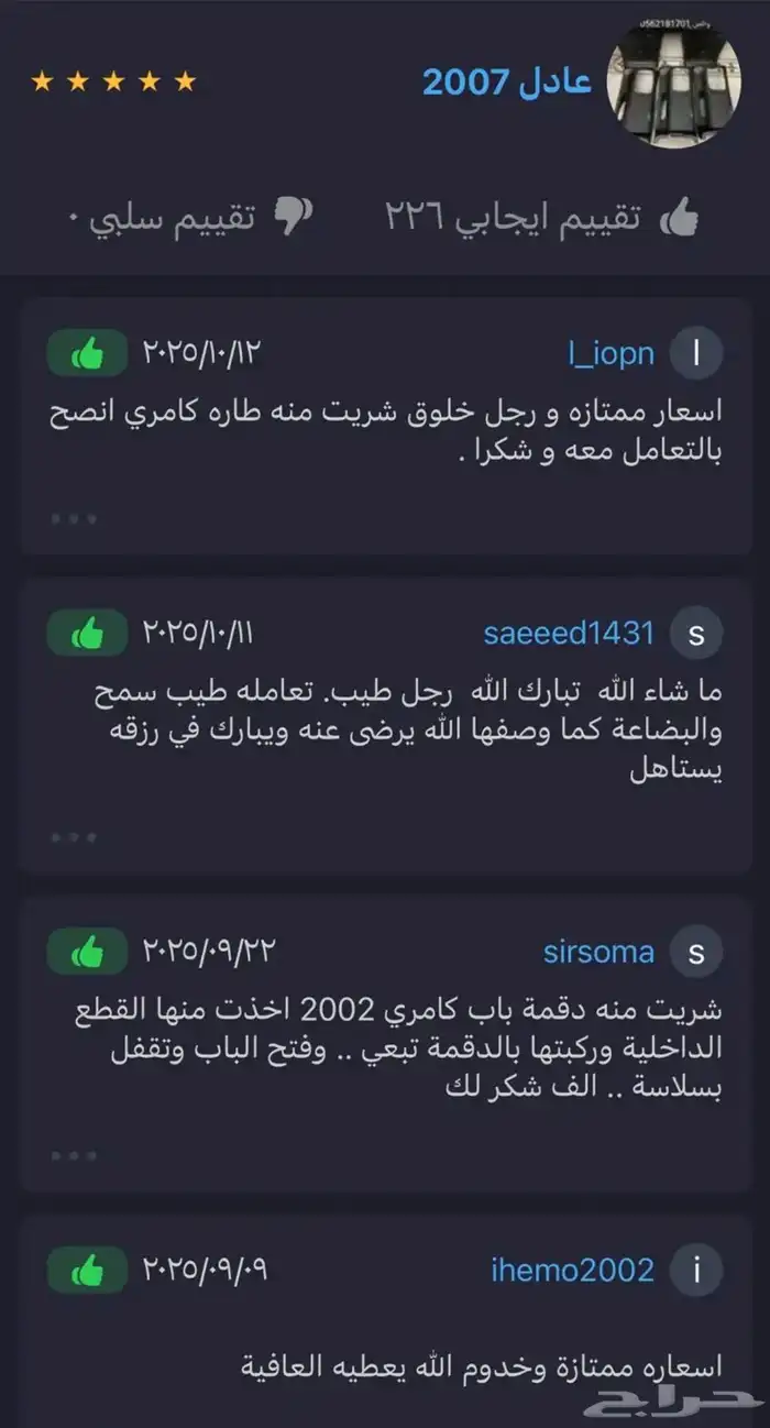 إسطبات ركن خلفي كورولا كروس 7