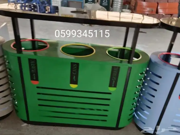 سلة إعادة التدوير 3 في 1 مصنوعة من الفولاذ المقاوم للصدأ 8