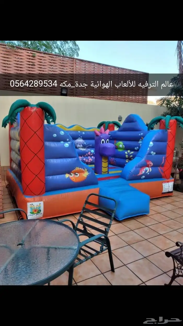 نطيطات وزحاليق مائية وجافة وملاعب صابونيه ومكاين آيسكريم 14