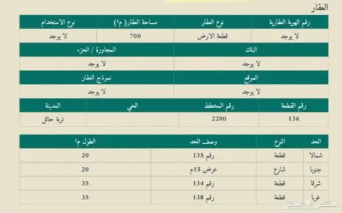 للبيع ارض سكنية في تربة حائل 1