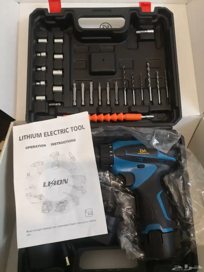 دريل لاسلكي 12 فولت 2 بطارية 5