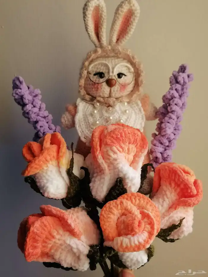 باقات ورد بخيوط الصوف 6