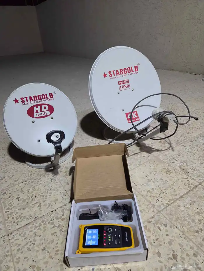 للبيع جهاز ضبط اشارة الدش مع صحن دش ستالايت عدد 2 2