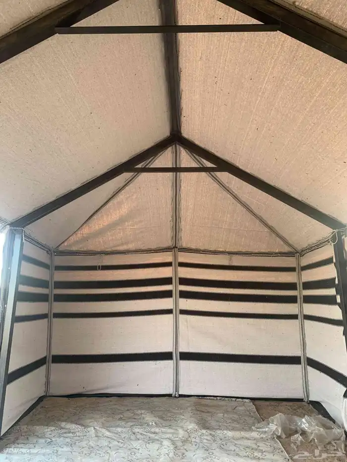 بيت شعر تركي جملون وجه شفاف جميع المقاسات البيوت اسود ابيض 3