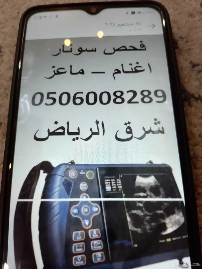 جهاز فحص سونار للمواشي شاب سعودي بيطري نوع الجهاز مميز ودقيق 0
