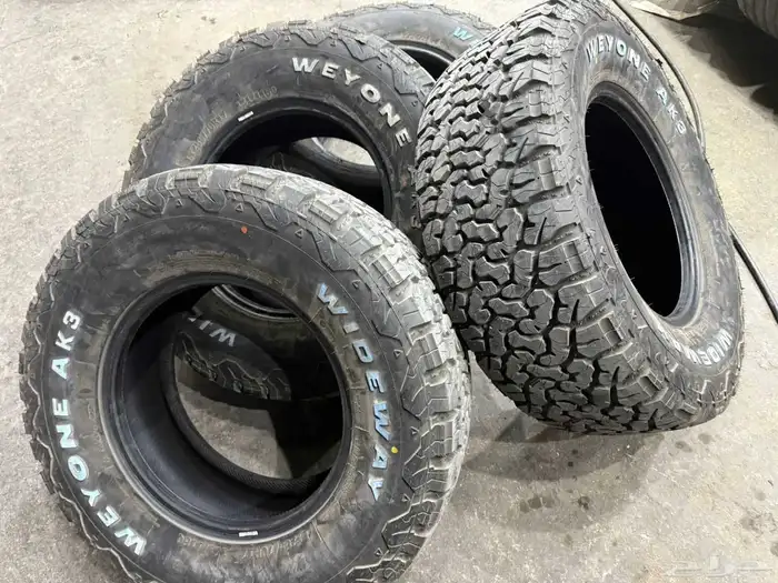 كفرات حجري ودواي مقاس 285 علا 70جنط17مستخدم راكب يوم لاغير 6