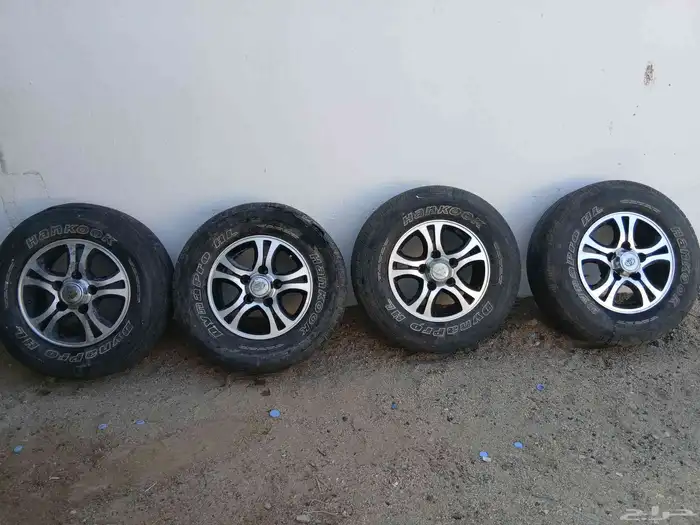 جنوط وكفرات ربع وشاص للبيع طقم أربع جنوط مع الكفرات 3