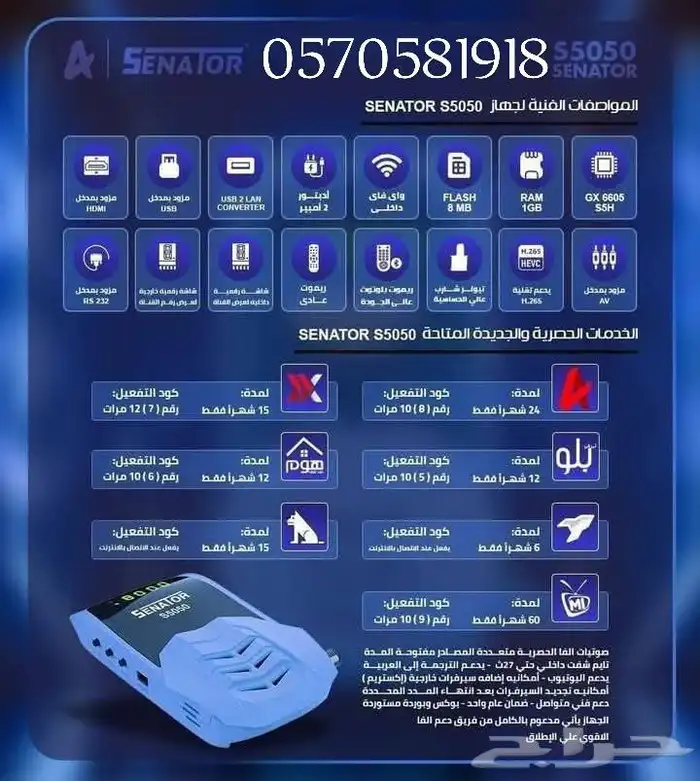 رسيفر سيناتور 1