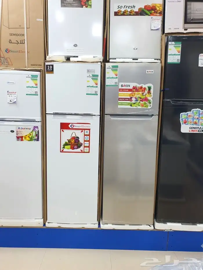 ثلاجات عرض جديد ثلاجة صغيرة 3 قدم باب واحد ثلاجة بابين كبير 24
