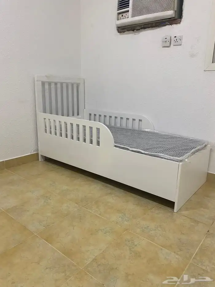 سرير خشب أطفال الون ابيض جديد 9