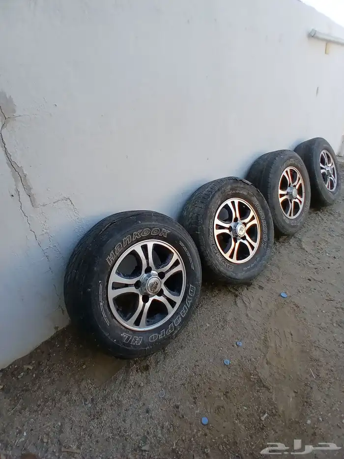 جنوط وكفرات ربع وشاص للبيع طقم أربع جنوط مع الكفرات 1