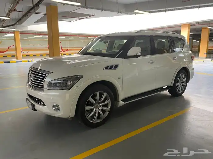 نيسان. انفنيتي جيب Qx80 ابيض سنه الصنع 2014 3