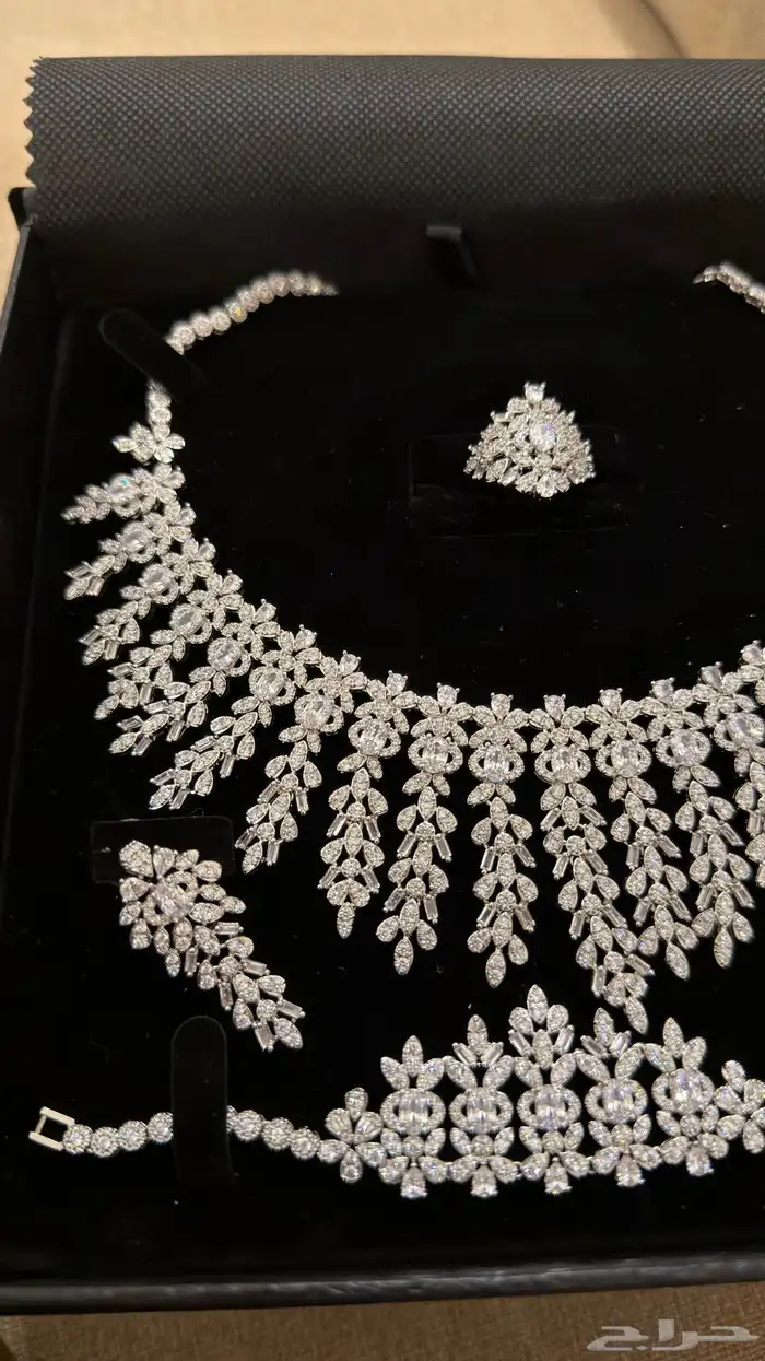 طقم زركون بديل الماس طقم اكسسوار عروس 1