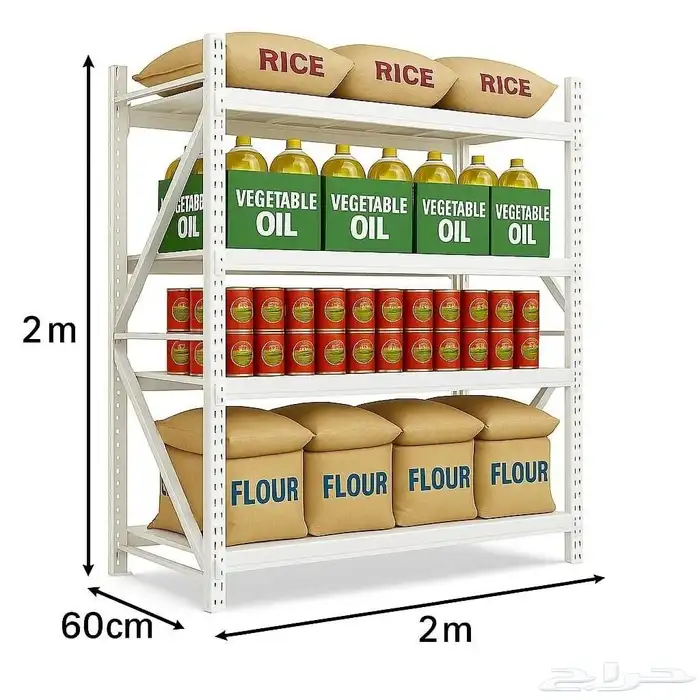 يوجد لدينا جميع انواع الرفوف خانات وسوبر ماركت وخانات وسلات 4