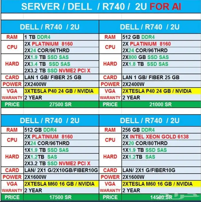 سيرفرات خاصة بالذكاء الاصطناعي AI 1