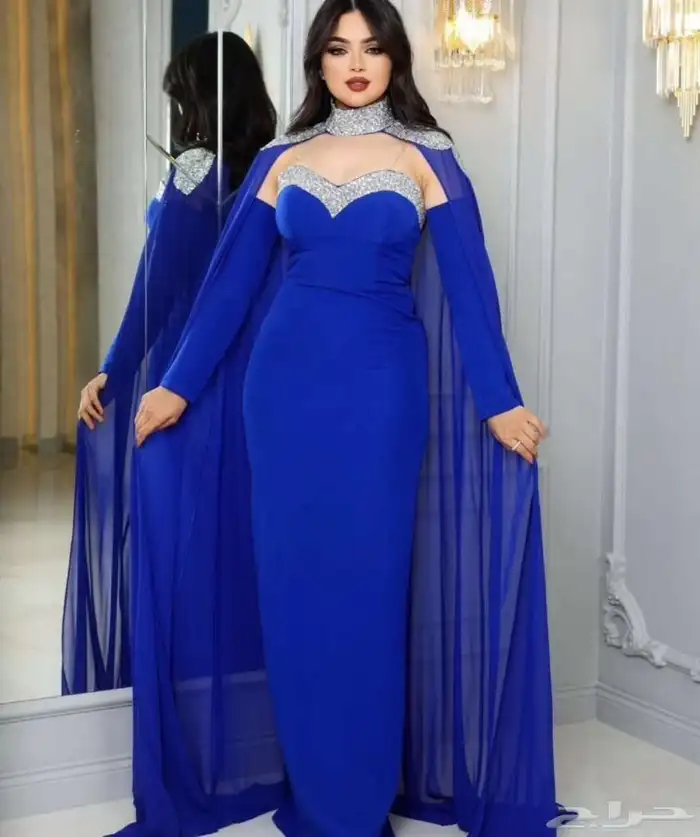 فستان زفاف بلون الازرق 0