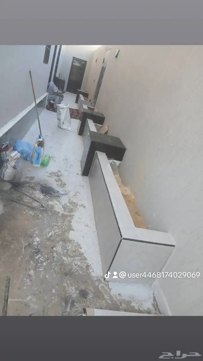 معلم انترلوك وبلدوره وحجر عشوائي وعمل احواض ذراعه لتواصل ابو 5