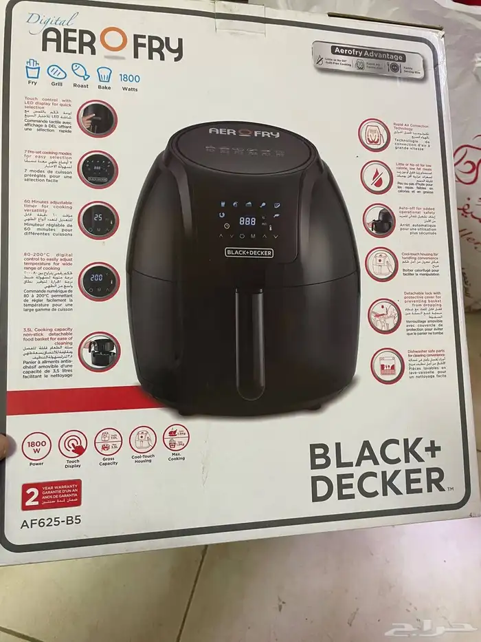 قلاية هوائية بلاك اند دير 6 لتر 0