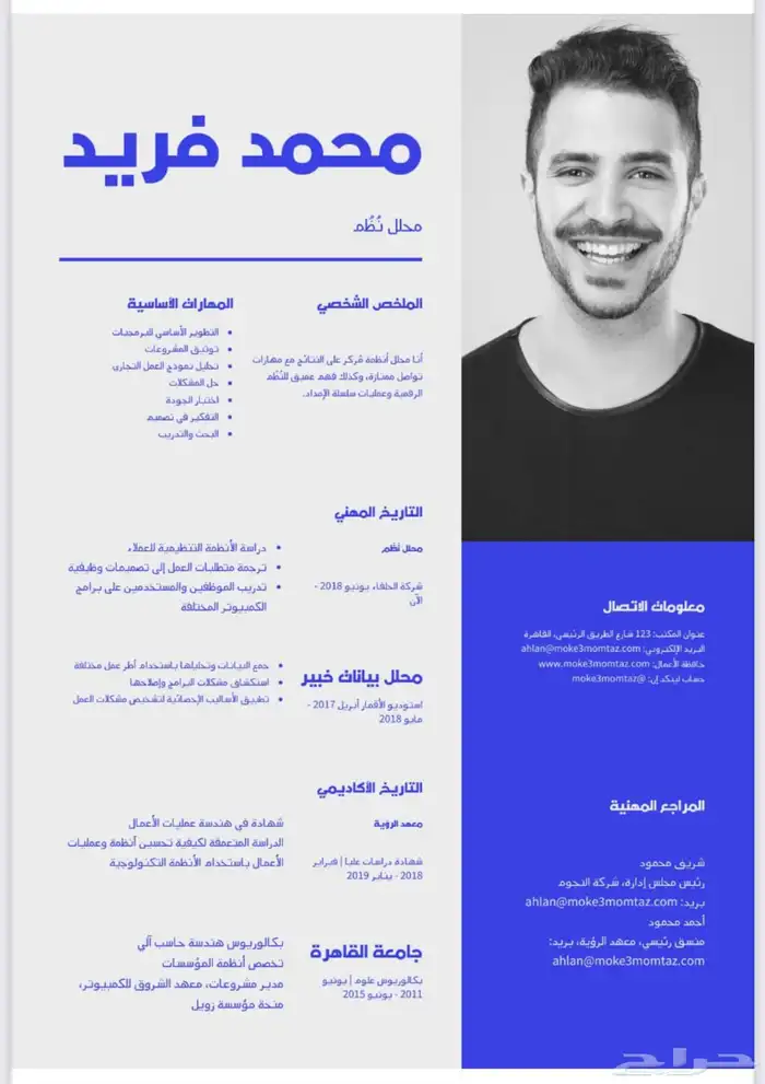 تصميم سيرة ذاتية احترافية 6