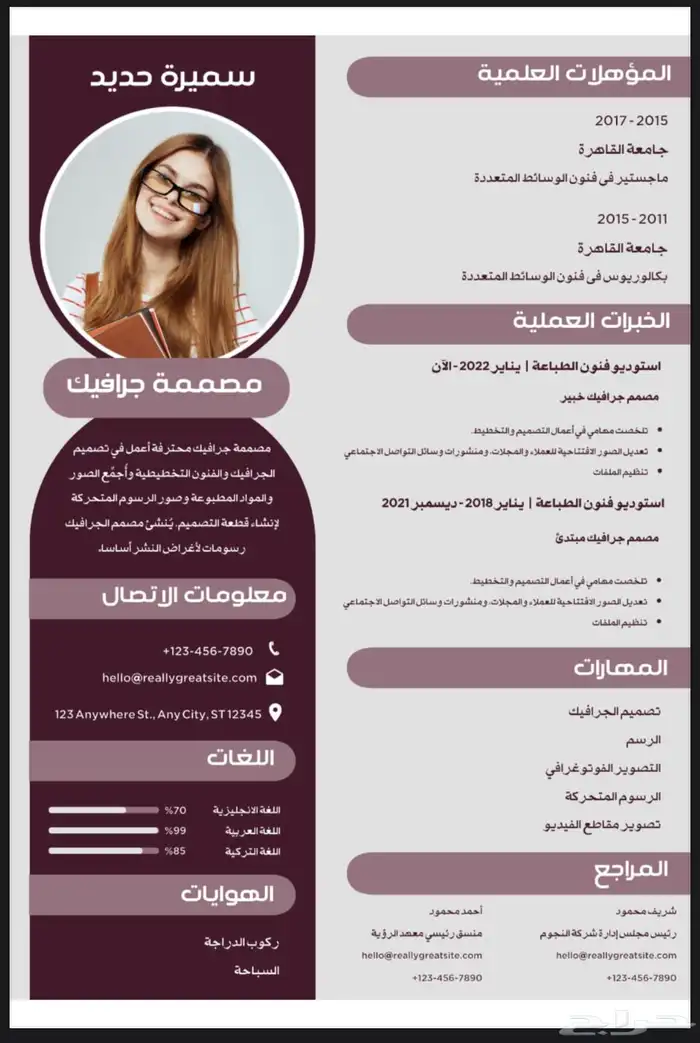 تصميم سيرة ذاتية احترافية 11