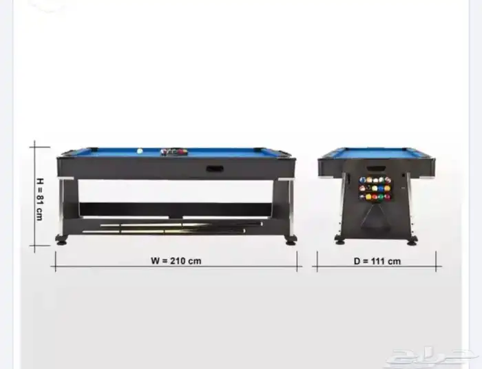 طاولة العاب. بلياردو   هوكي هوائي  تنس   طاولة سطح اضافيه 6