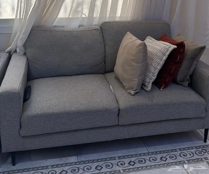 كنب رمادي  مقعد بنش   جلسه ارضيه 5