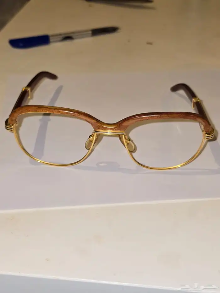 نظارة كارتيية اصلية خشب حاجب 1