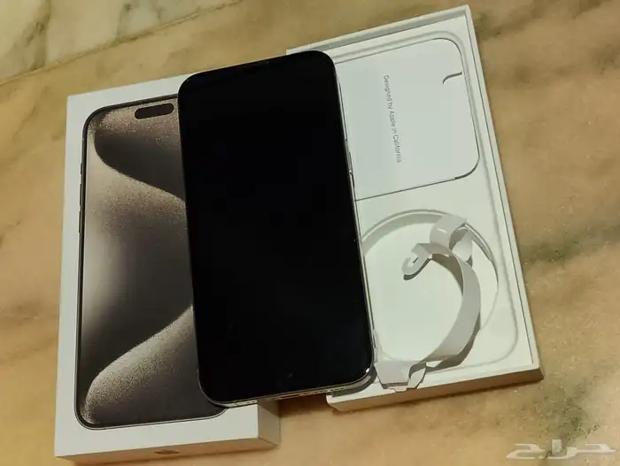 ايفون 15 برو مكس كامل كرتون ما دخول صيانة ابدا بدون كسر 0