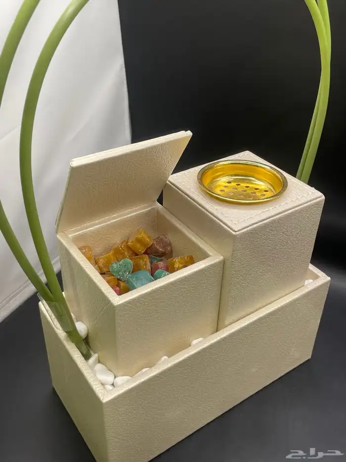 بوكس هديه مبخره مع علبه مستكه ملونه بروائح مميزه 0