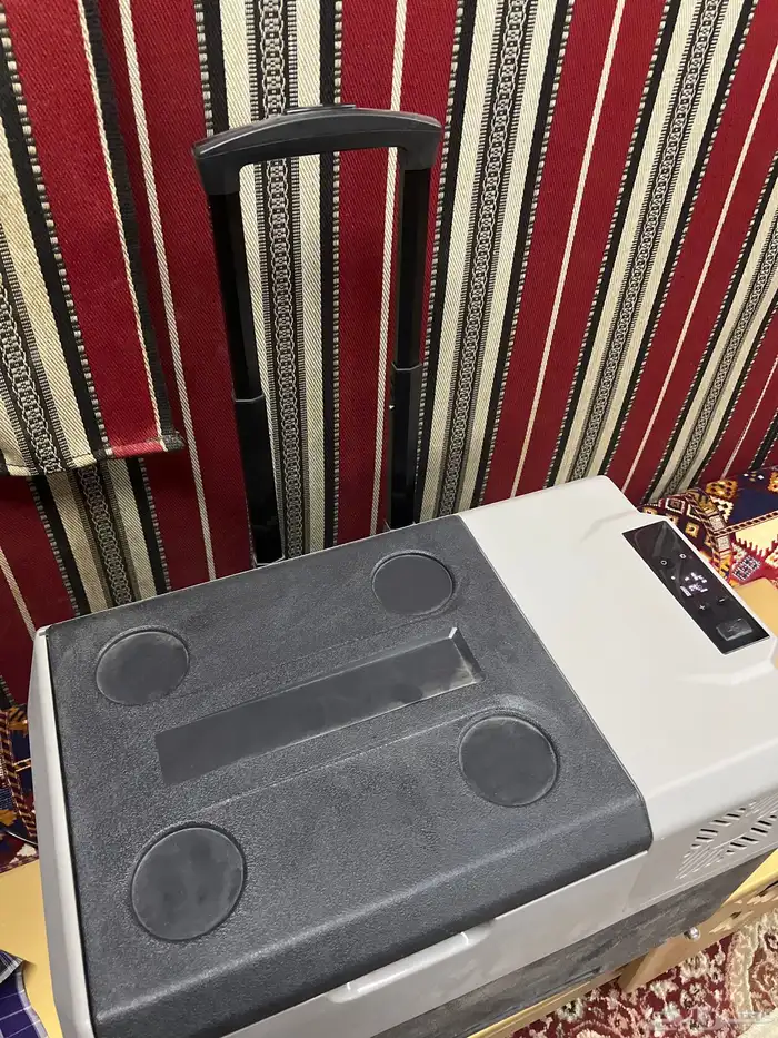 ثلاجة سيارة شحن متنقلة 30 لتر مع شاحن 4