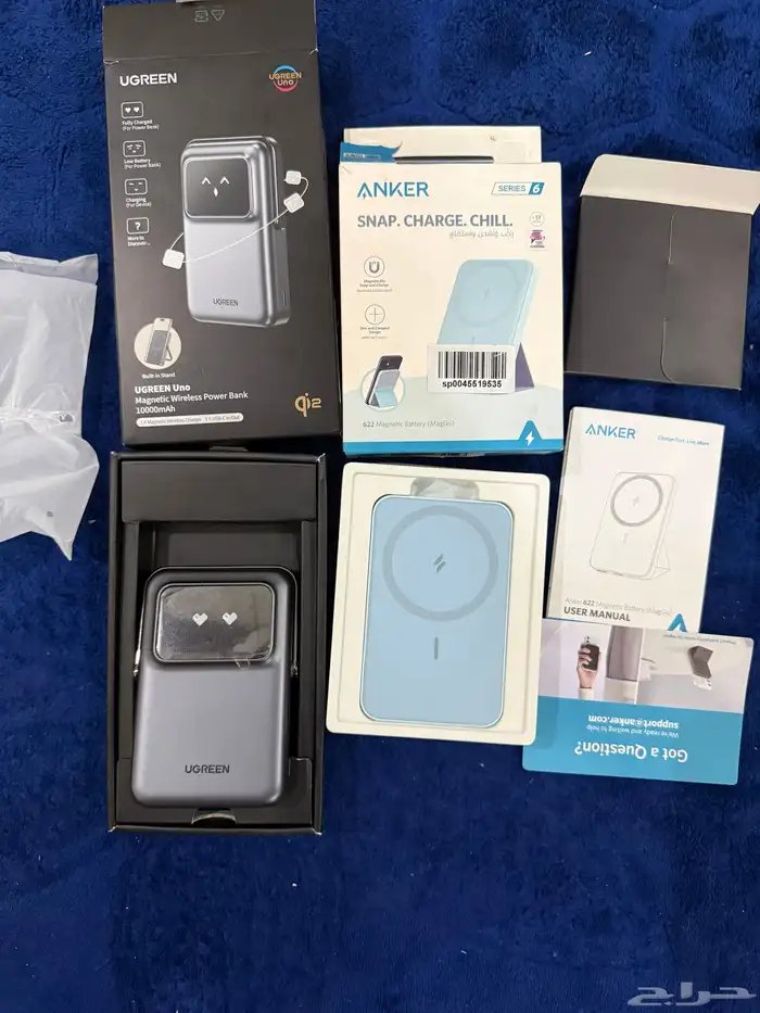 2 باور بنك شاحن لاسلكى انكر 5000 ويوجرين 10 أمبير 0
