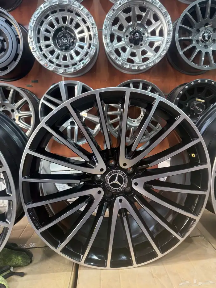 جنوط مرسدس الجوهره مقاس 21 اصلي وكاله منزله من موتر نضيف 11