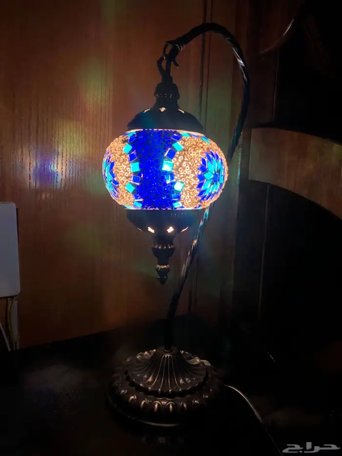 مصباح طاولة تركي من الفسيفساء الموزاييك 0